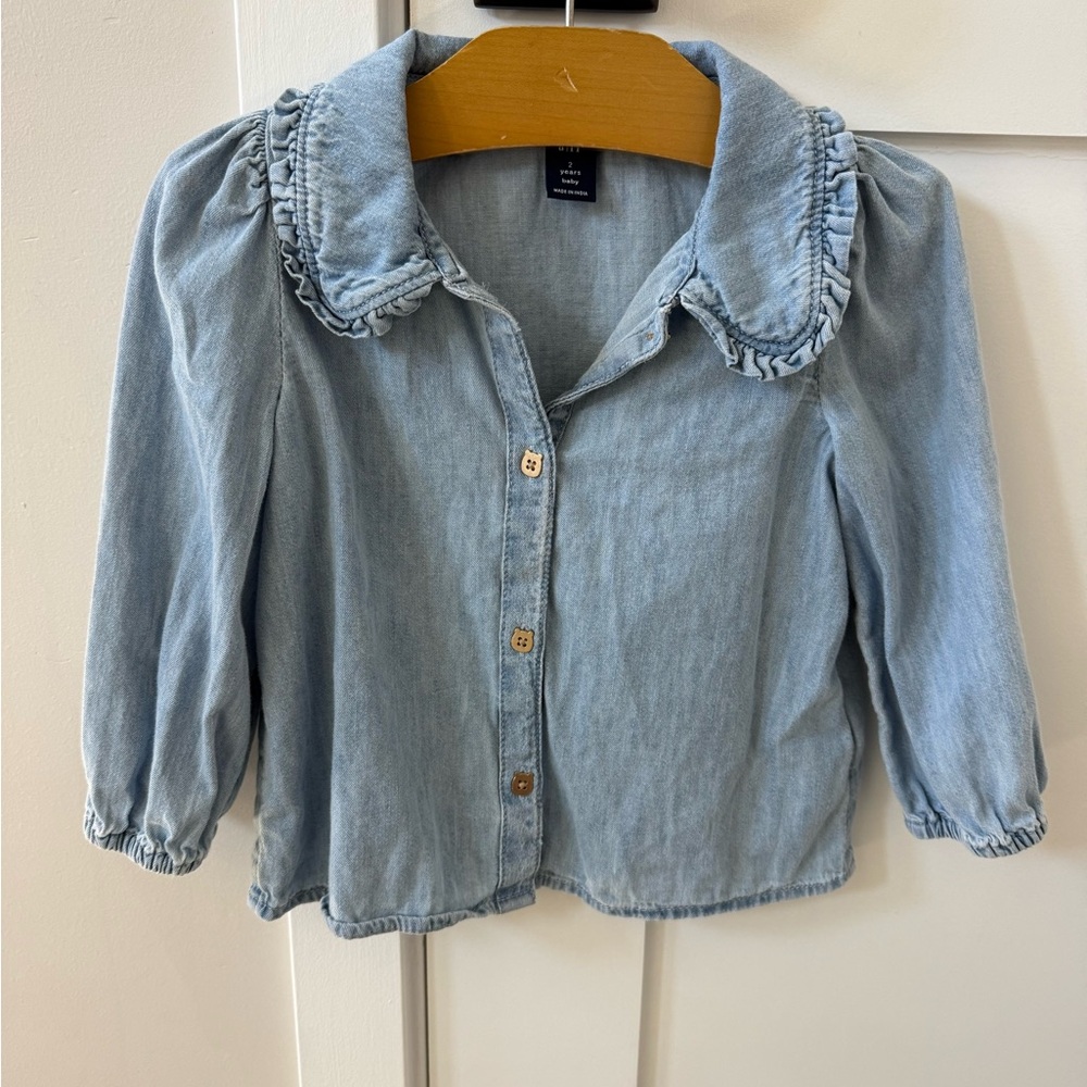 GAP Light Blue Kids Button-Up Shirt